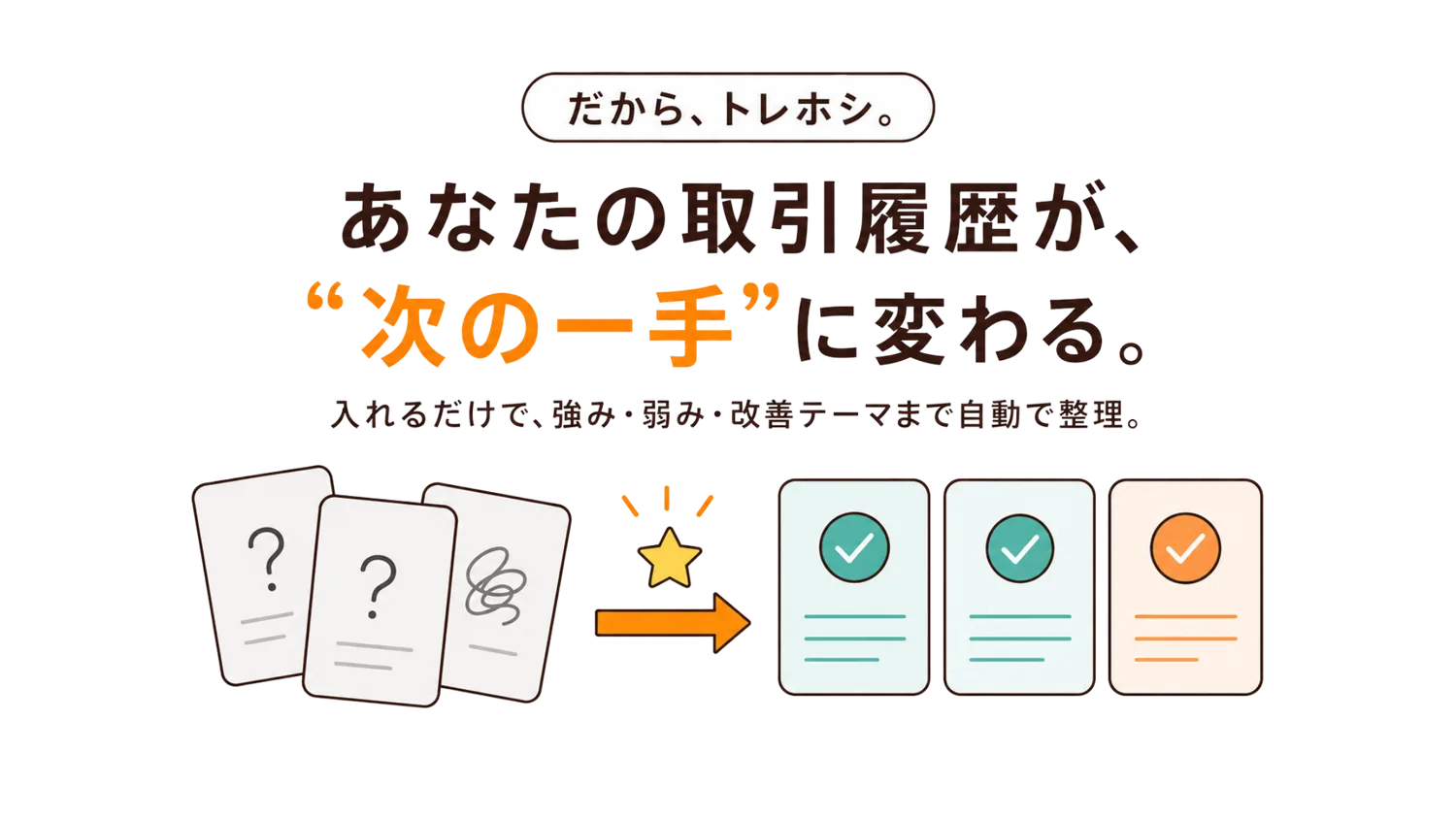 だから、トレホシ。あなたの取引履歴が、